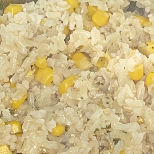 Brown Rice Pilaf with Onions and Corn