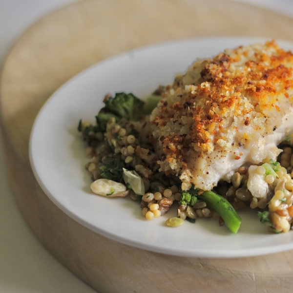 Baked Halibut with Crispy Panko