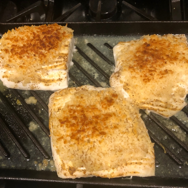 Baked Halibut with Crispy Panko