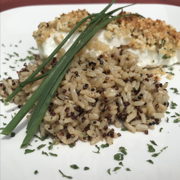 Baked Halibut with Crispy Panko