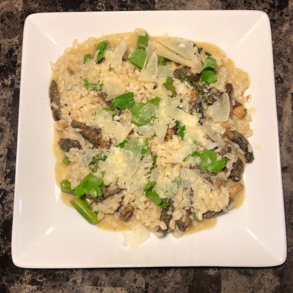 Asparagus and Morel Risotto