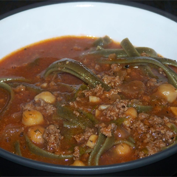 Afghan Tomato Soup (Aush Goshti)