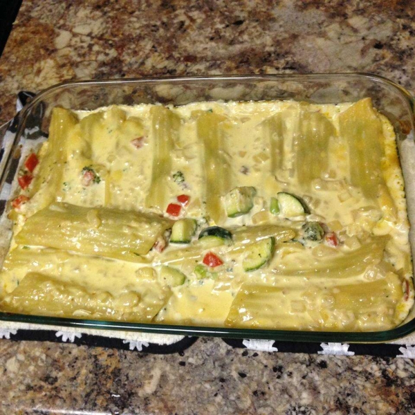 Vegetable Stuffed Cannelloni