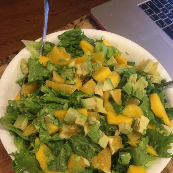 Mango, Orange, Grapefruit, Avocado, and Pistachio Salad