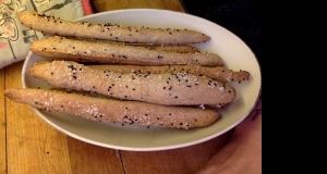 Salted Caraway Rye Breadsticks