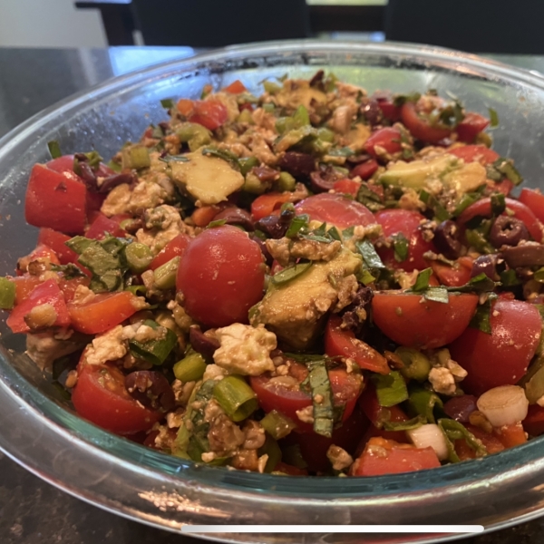 Feta Cheese with Basil Salad