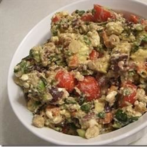 Feta Cheese with Basil Salad