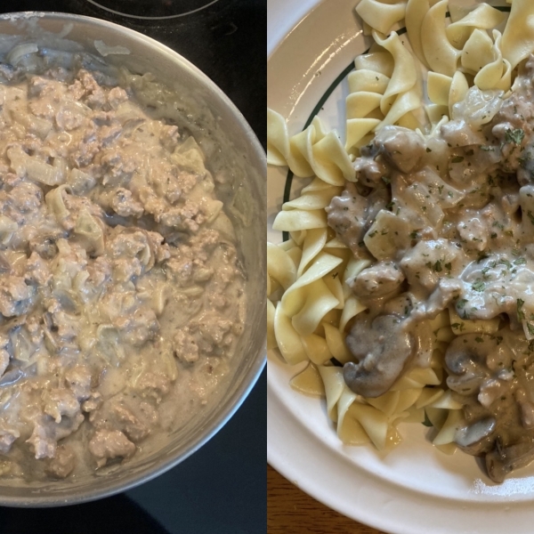 Lazygirl's Ground Turkey Stroganoff