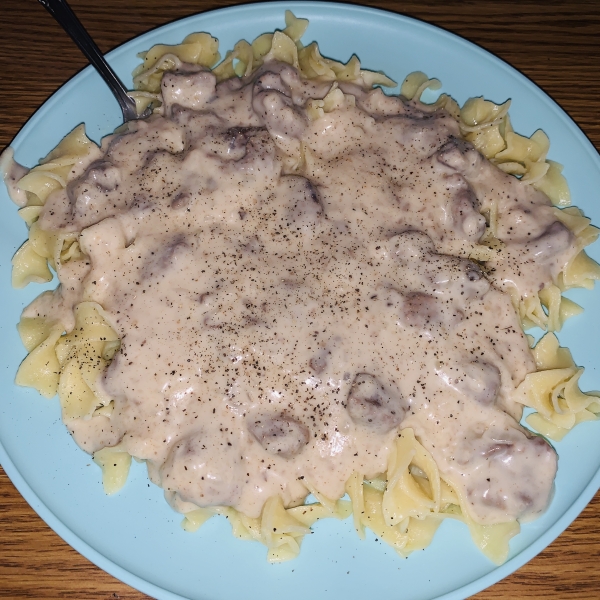 Beef Stroganoff with Steak