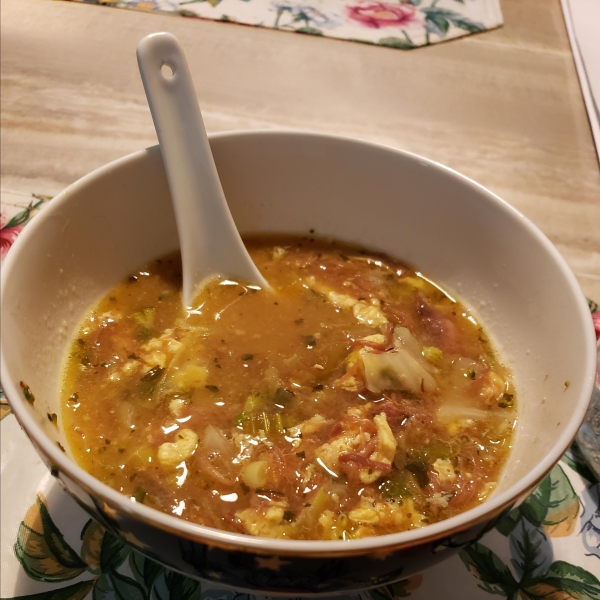 Hot and Sour Chicken and Cabbage Soup