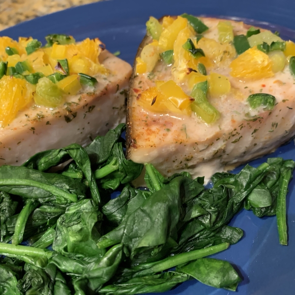 Citrus Swordfish With Citrus Salsa