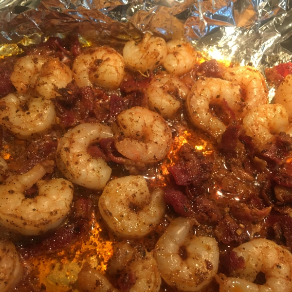 Val's Spicy Baked Shrimp