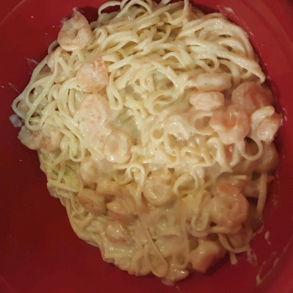 Scim's Fettucine Alfredo with Shrimp