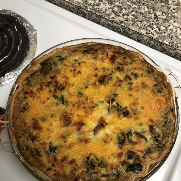 Belle and Chron's Spinach and Mushroom Quiche