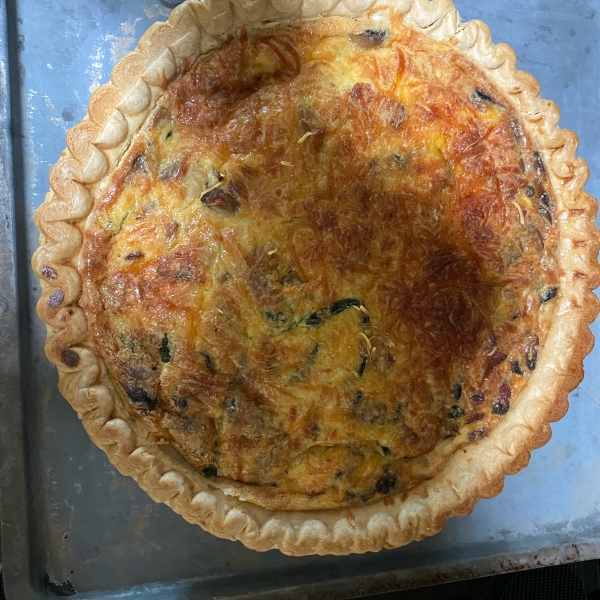 Belle and Chron's Spinach and Mushroom Quiche