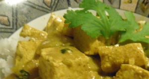 Indian Hot Curried Mangos with Tofu
