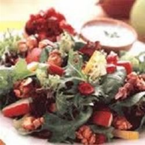 Spinach and Hazelnut Salad with Strawberry Balsamic Vinaigrette