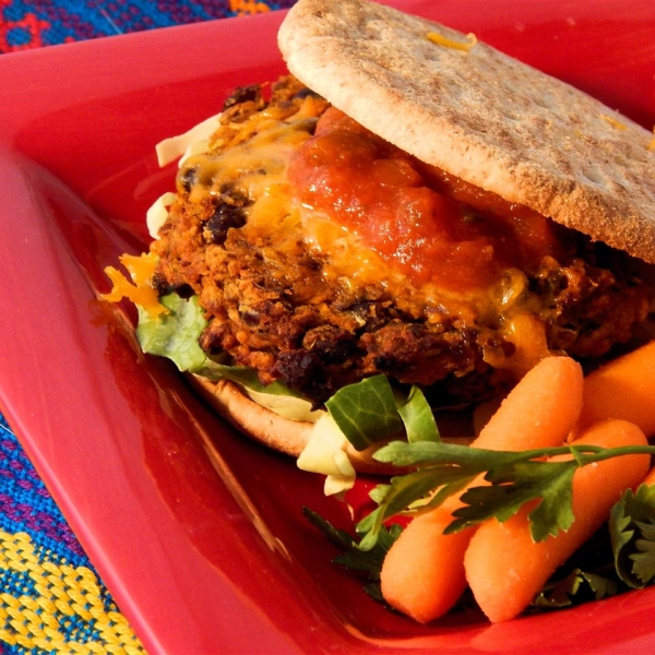 Black Bean Burgers with Sweet Potato