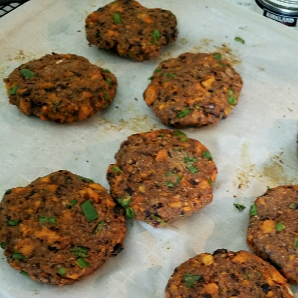 Black Bean Burgers with Sweet Potato