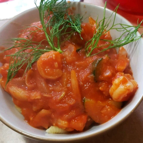 Fennel-Prawn Conchiglie