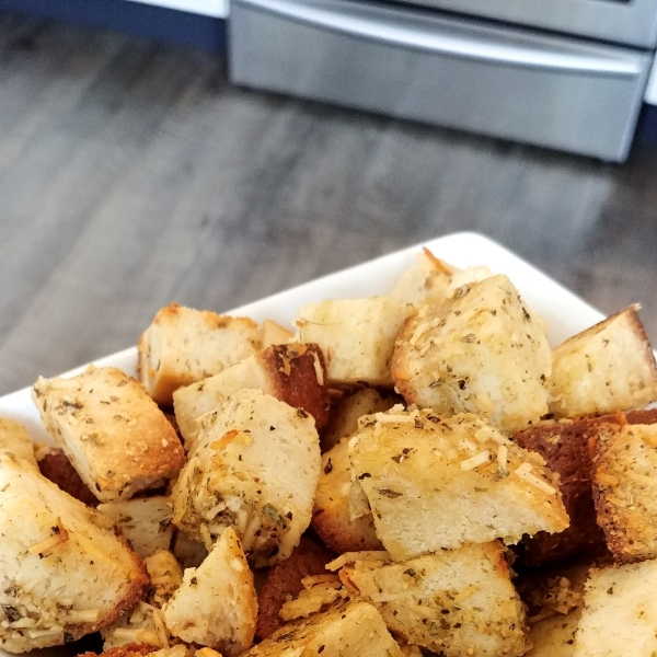 Garlic-Parmesan Croutons