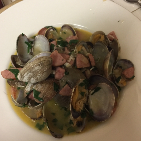 Chorizo Steamed Clams