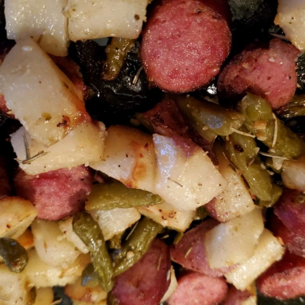 Amy's Green Beans and Sausage Dish