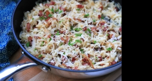 Kohlrabi Noodles with Bacon and Parmesan