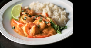 Red Coconut Curry with Shrimp