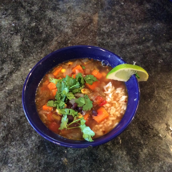 Quick Spicy Black Bean Soup