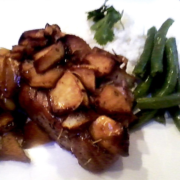 Easy Single-Serving Apple Pork Chop