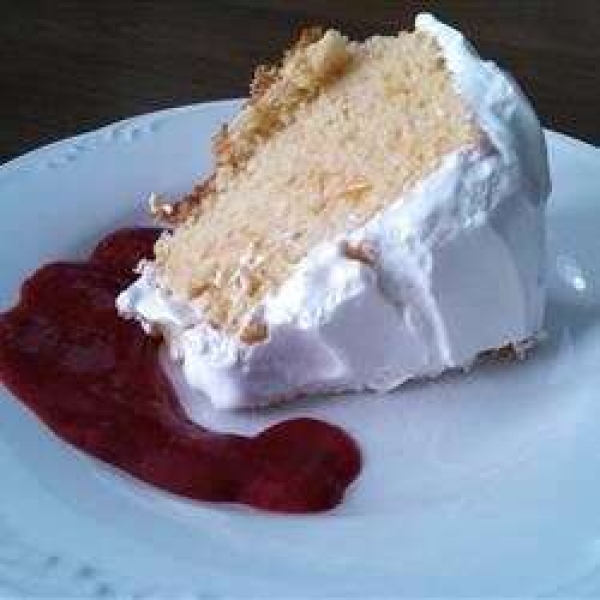 Peach Angel Food Cake