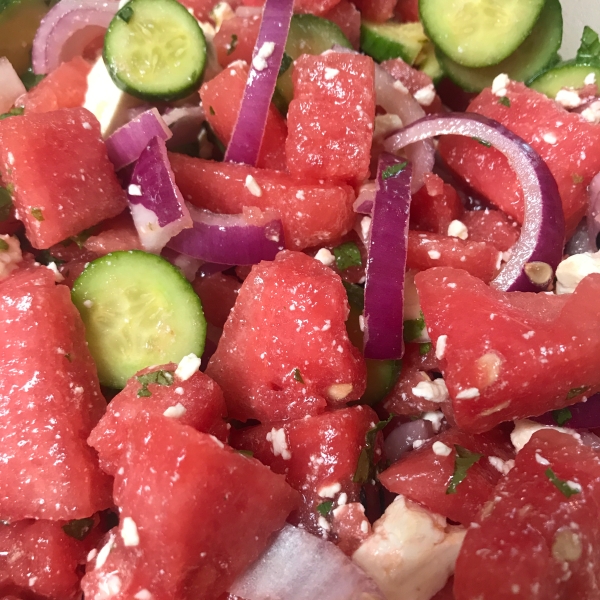 Refreshing Cucumber Watermelon Salad