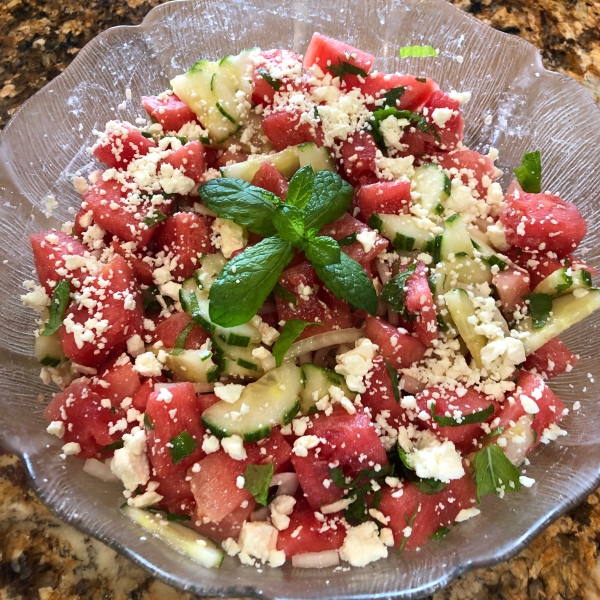 Refreshing Cucumber Watermelon Salad