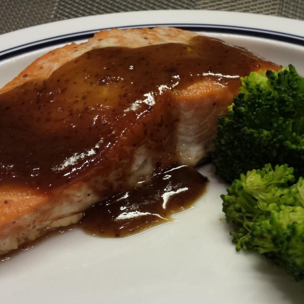 Maple-Rum Glazed Salmon