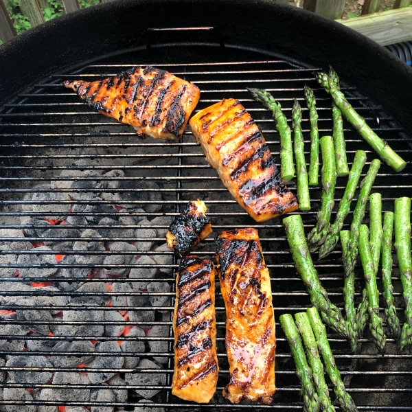 Maple-Rum Glazed Salmon