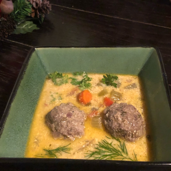 Romanian Meatball Sour Soup (Ciorba de Perisoare)