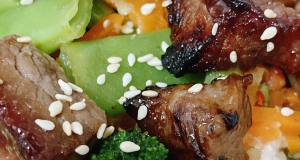 Air Fryer Steak Bites with Soy Sauce