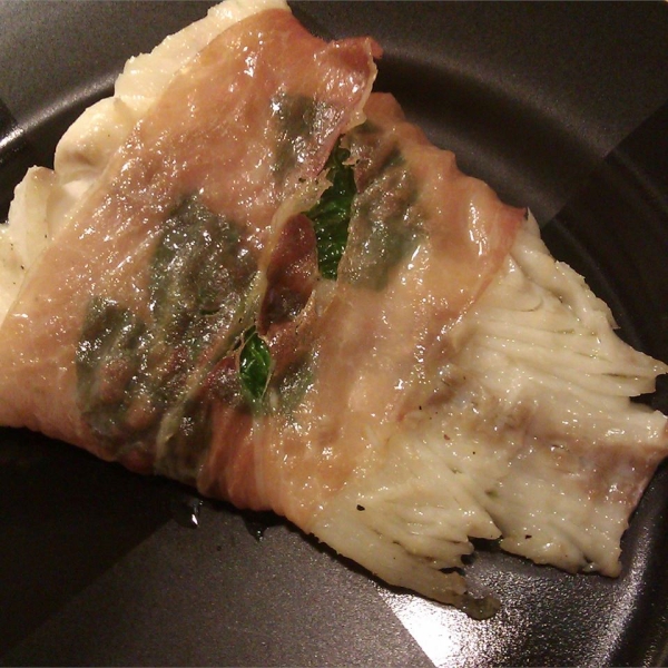 Basil and Prosciutto-Wrapped Halibut