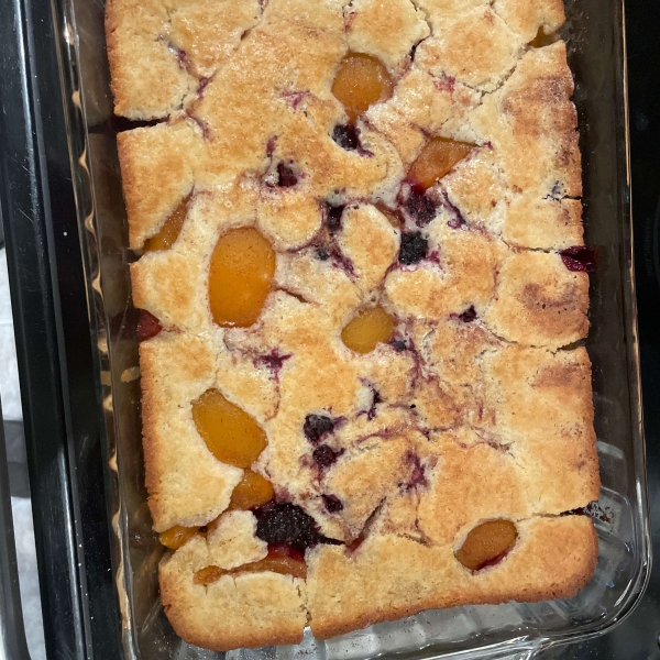Peach and Blackberry Cobbler