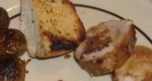 Pan Roasted Pork Tenderloin with a Blue Cheese and Olive Stuffing