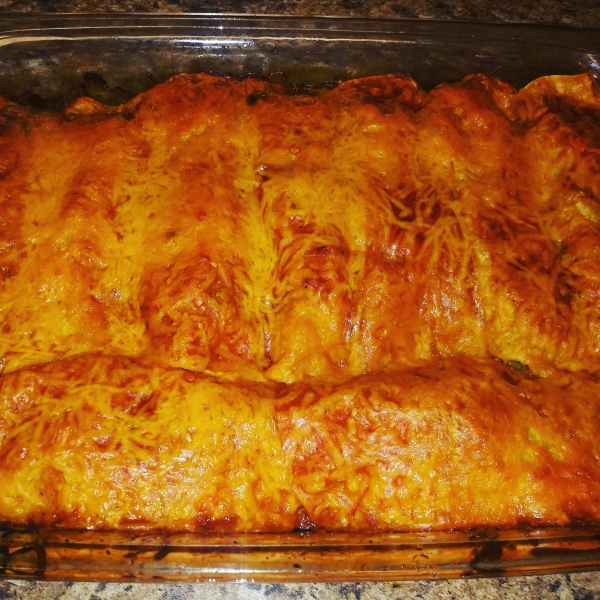 Easy Mashed Potato and Roasted Vegetable Enchiladas