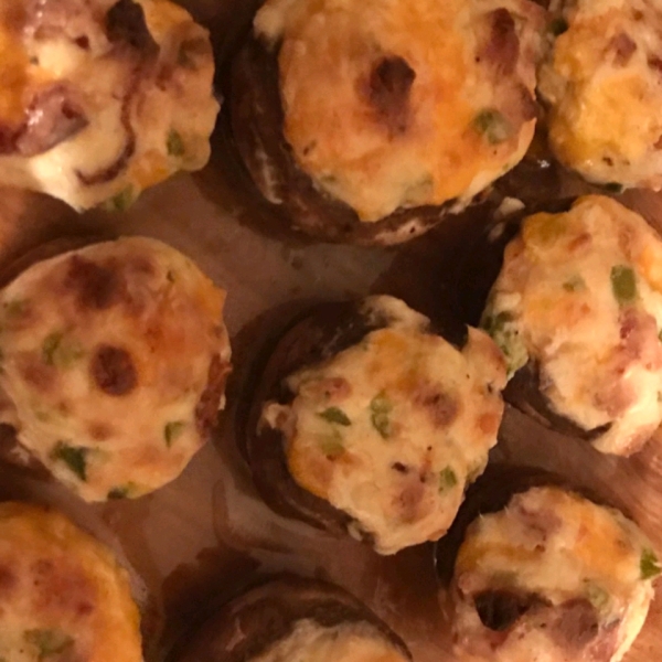 Hot and Spicy Stuffed Mushrooms