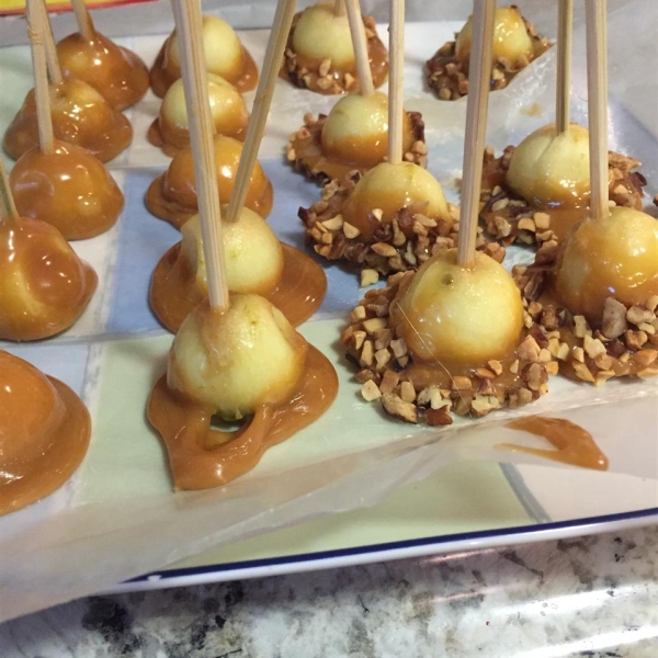 Nutty Caramel Apple Pops