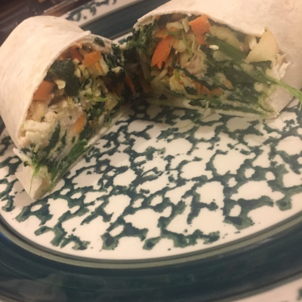 Fruit, Veggie, and Tuna Salad Wrap