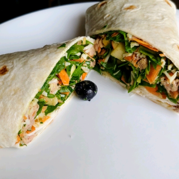 Fruit, Veggie, and Tuna Salad Wrap