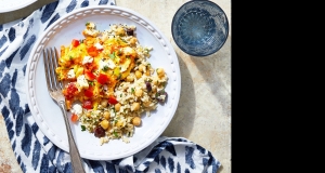 Strapatsada with a Chickpea Rice Salad