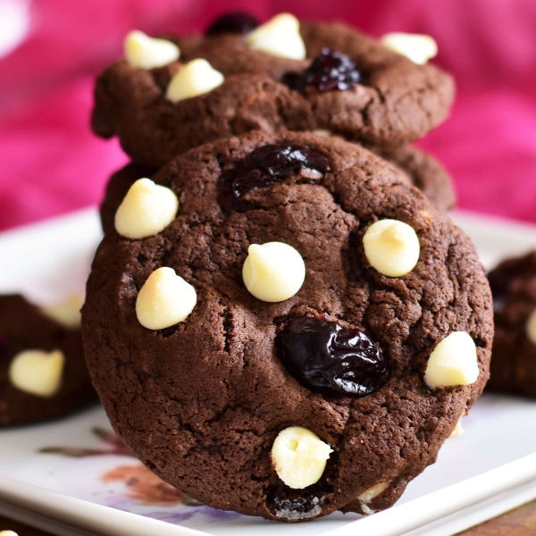 Double Chocolate-Cherry Cookies