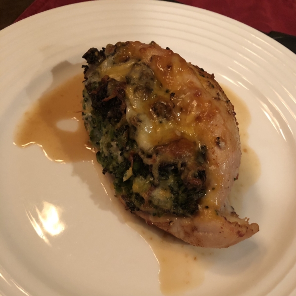 Mushroom, Broccoli, and Cheese Stuffed Chicken
