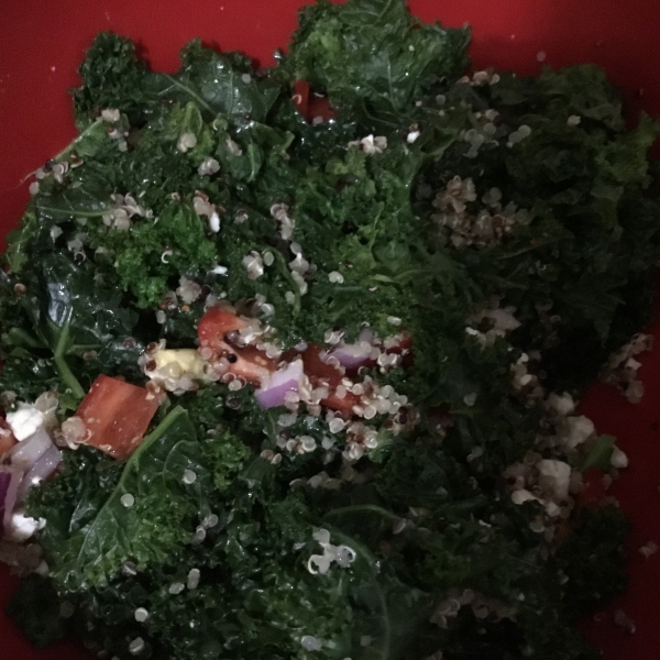 Kale, Quinoa, and Avocado Salad with Lemon Dijon Vinaigrette